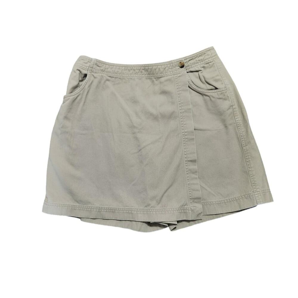 Vintage y2k tan Rafaella mini wrap skort